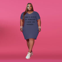 Load image into Gallery viewer, Women Clothing Plus Size Dresses Casual Simple Letter Print