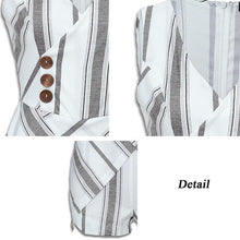 Load image into Gallery viewer, ZLDRESS Striped Overalls For Women Jumpsuits shorts Button Design Bow - Sophornlilly