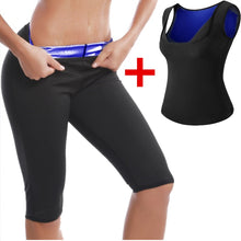 Load image into Gallery viewer, body shaper set sweat shaper sauna vest Thermo slimming pants fitness