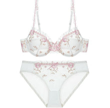 Load image into Gallery viewer, bra transparent Pink underwear Exquisite embroidery lotus ultra thin