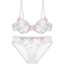 Load image into Gallery viewer, bra transparent Pink underwear Exquisite embroidery lotus ultra thin
