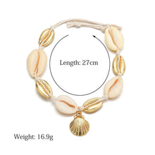 Load image into Gallery viewer, charm anklet small ball and wafer fashion simple shell Anklet