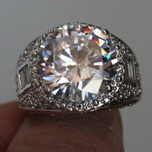 Load image into Gallery viewer, choucong Men's Huge Round cut Stone 5A Zircon stone 10KT White Gold