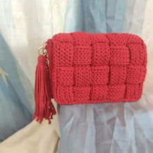 Load image into Gallery viewer, cotton by hand knits bag, single shoulder slope across packets,