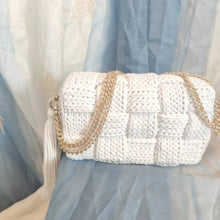 Load image into Gallery viewer, cotton by hand knits bag, single shoulder slope across packets,