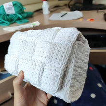 Load image into Gallery viewer, cotton by hand knits bag, single shoulder slope across packets,