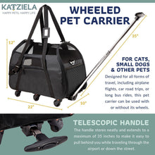 Load image into Gallery viewer, Katziela Black Airline Approved Wheeled Carrier - Sophornlilly