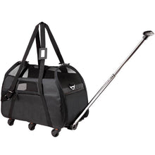 Load image into Gallery viewer, Katziela Black Airline Approved Wheeled Carrier