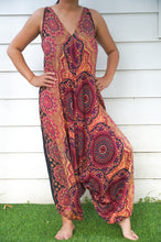 Load image into Gallery viewer, Orange Boho Hippie Rompers Jumpsuits