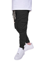 Load image into Gallery viewer, Cargo Twill Joggers in Black