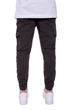 Load image into Gallery viewer, Cargo Twill Joggers in Black
