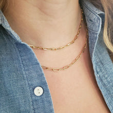 Load image into Gallery viewer, Gold Filled Regular Paperclip Chain Necklace