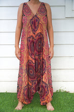 Load image into Gallery viewer, Orange Boho Hippie Rompers Jumpsuits
