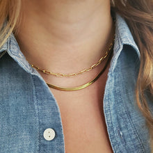 Load image into Gallery viewer, Gold Filled Regular Paperclip Chain Necklace