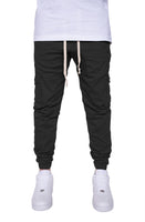 Cargo Twill Joggers in Black