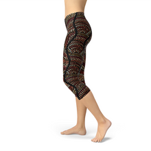 Load image into Gallery viewer, Womens Polka Dots Aboriginal Artwork Capri (V1)
