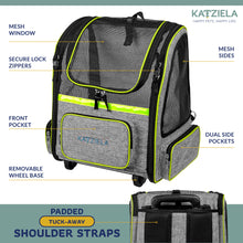 Load image into Gallery viewer, Katziela® Hybrid Adventurer Pet Backpack with Removable Wheels