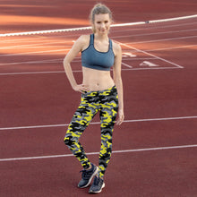 Load image into Gallery viewer, Yellow and Gray Camo Leggings