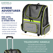 Load image into Gallery viewer, Katziela® Hybrid Adventurer Pet Backpack with Removable Wheels