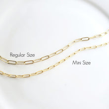 Load image into Gallery viewer, Gold Filled Regular Paperclip Chain Necklace