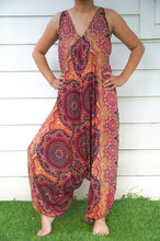 Load image into Gallery viewer, Orange Boho Hippie Rompers Jumpsuits