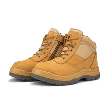 Load image into Gallery viewer, RockRooster Tan 6 Inch Zip-sided Steel toecap Leather Work Boots AK050