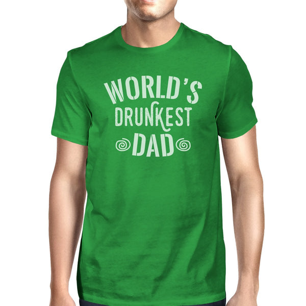 World's Drunkest Dad Men's Green Funny Design Tee