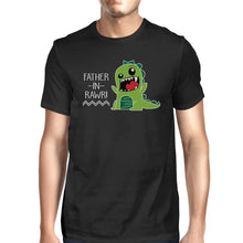 Load image into Gallery viewer, Father-In-Rawr Men's Black T-Shirt Funny Gifts For
