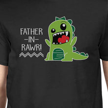 Load image into Gallery viewer, Father-In-Rawr Men's Black T-Shirt Funny Gifts For