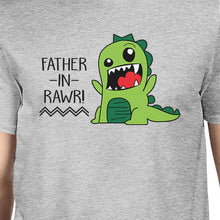Load image into Gallery viewer, Father-In-Rawr Cotton Grey Funny Design T Shirt