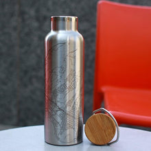 Load image into Gallery viewer, El Paso - Texas Map Bottle with Bamboo Top