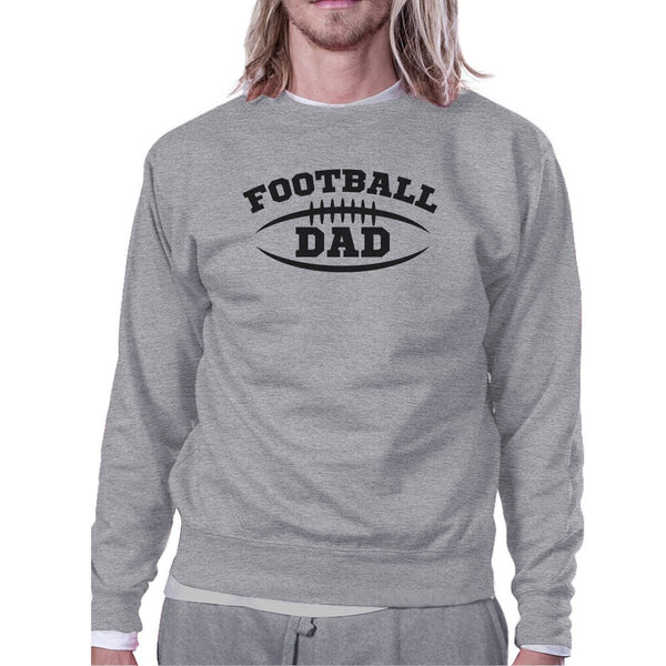 Football Dad Men's Grey Crewneck Sweatshirt Funny