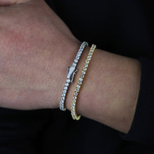 Load image into Gallery viewer, hip hop Iced Out 5A Bling sparking Tennis 3mm Cubic Zirconia Paved