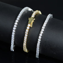 Load image into Gallery viewer, hip hop Iced Out 5A Bling sparking Tennis 3mm Cubic Zirconia Paved