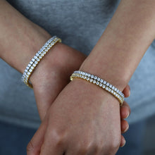 Load image into Gallery viewer, hip hop Iced Out 5A Bling sparking Tennis 3mm Cubic Zirconia Paved