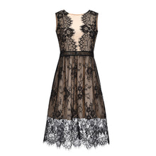 Load image into Gallery viewer, Elegant Lace Patchwork Dress Sleeveless High Waist