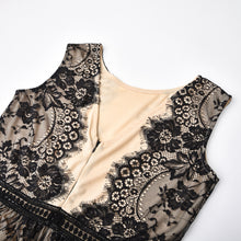 Load image into Gallery viewer, Elegant Lace Patchwork Dress Sleeveless High Waist