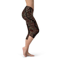 Load image into Gallery viewer, Womens Polka Dots Aboriginal Artwork Capri (V1)