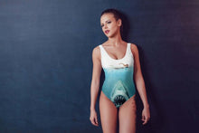 Load image into Gallery viewer, One Piece Swimsuit Women Jaws Movie Print Art