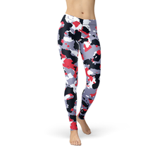 Load image into Gallery viewer, Avery Red White Camo Leggings