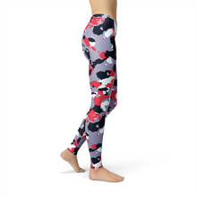 Load image into Gallery viewer, Avery Red White Camo Leggings