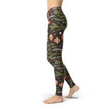 Load image into Gallery viewer, Jean Holiday Branches Leggings