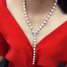 Load image into Gallery viewer, long chain length freshwater pearl necklace 10 11 sweater chain