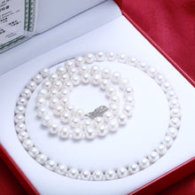 Load image into Gallery viewer, long chain length freshwater pearl necklace 10 11 sweater chain