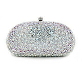 luxury silver full diamond clutch evening bags fashion women crystal