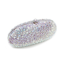 luxury silver full diamond clutch evening bags fashion women crystal