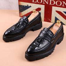 Load image into Gallery viewer, Genuine Leather Tassels Shoes Slip On