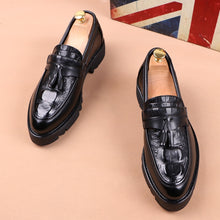 Load image into Gallery viewer, Genuine Leather Tassels Shoes Slip On