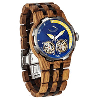 Men's Dual Wheel Automatic Ambila Wood Watch - For High End Watch