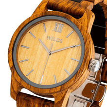 Load image into Gallery viewer, Men&#39;s Handmade Engraved Ambila Wooden Timepiece - Personal Message on